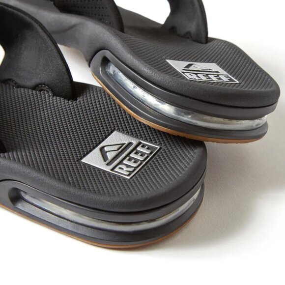 Reef Fanning US Men\'s Sandal - Black/Silver - size 12 \